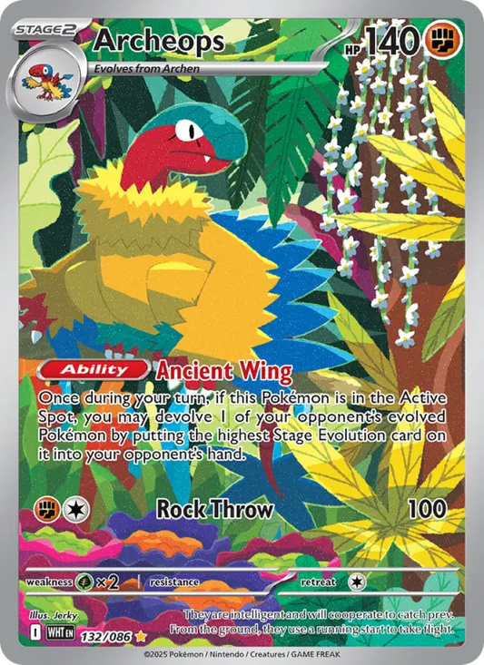 Archeops Holo 132/86 White Flare Pokémon Card