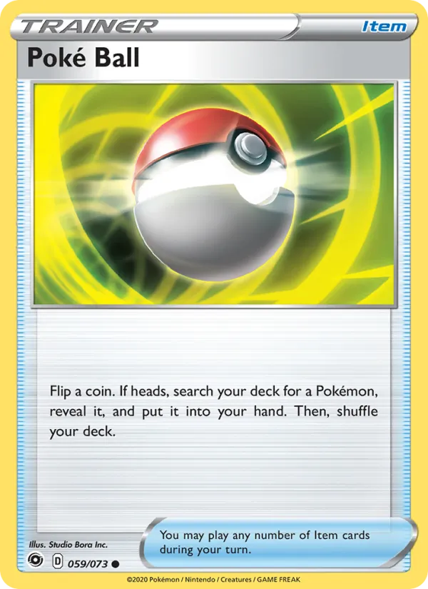 Poké Ball Reverse Holo 059/73 Champion's Path Pokémon Card