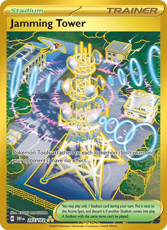 Jamming Tower Holo 243/182 Destined Rivals Pokémon Card