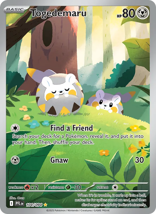 Togedemaru Holo 104/94 Phantasmal Flames Pokémon Card