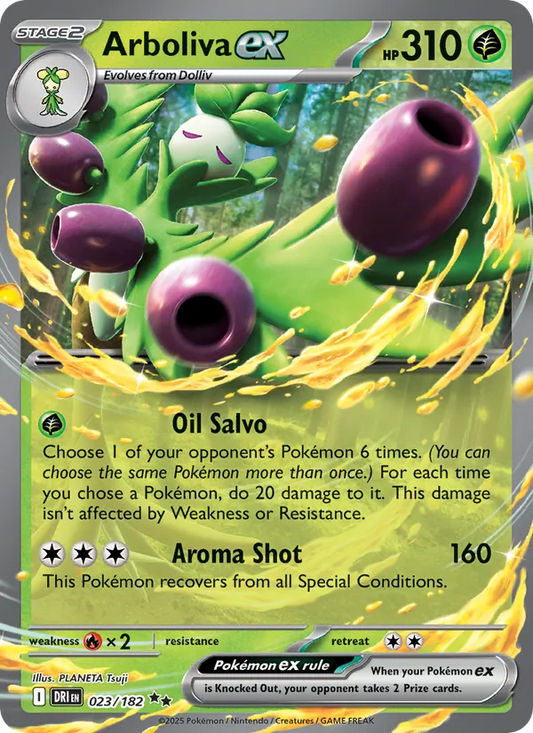 Arboliva ex Holo 023/182 Destined Rivals Pokémon Card