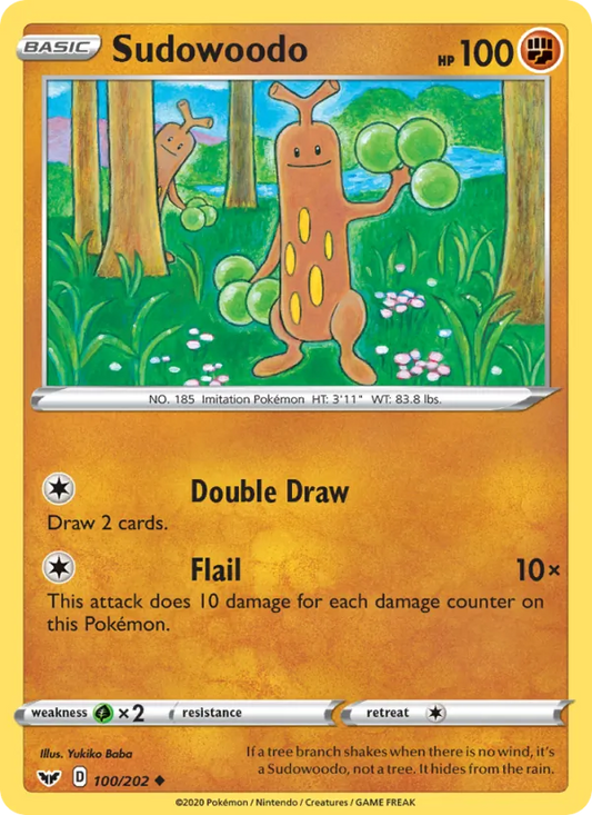 Sudowoodo Normal 100/202 Sword & Shield Pokémon Card