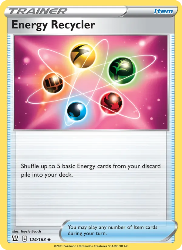 Energy Recycler Reverse Holo 124/163 Battle Styles Pokémon Card