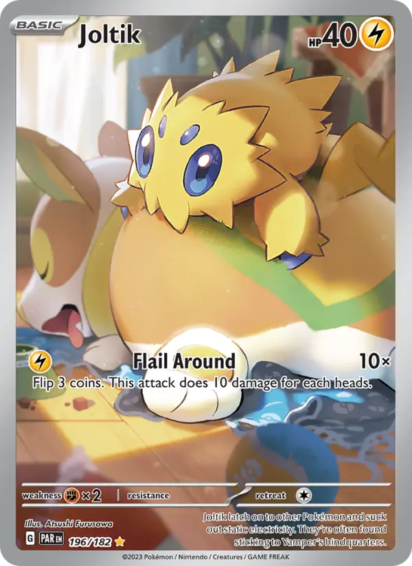 Joltik Holo 196/182 Paradox Rift Pokémon Card