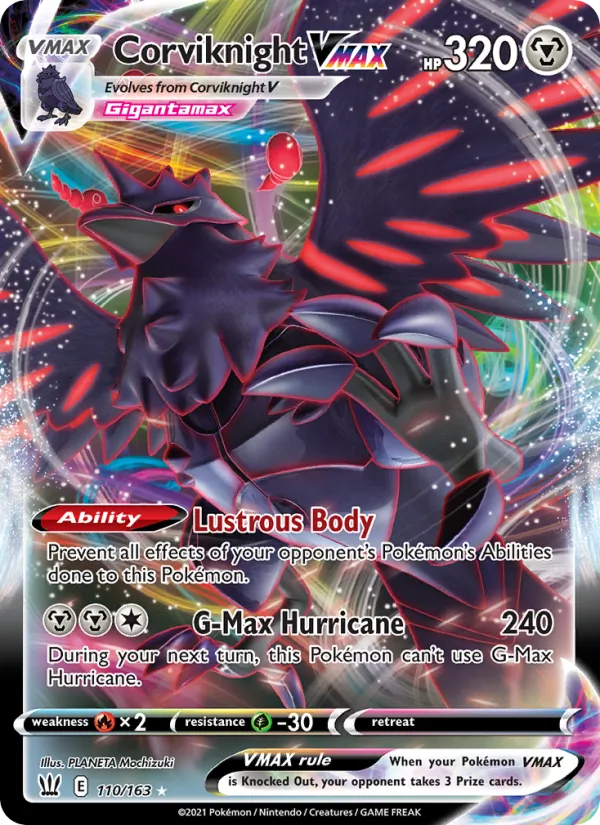 Corviknight VMAX Holo 110/163 Battle Styles Pokémon Card
