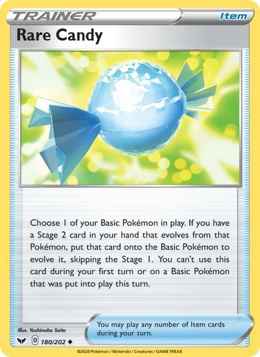 Rare Candy Normal 180/202 Sword & Shield Pokémon Card