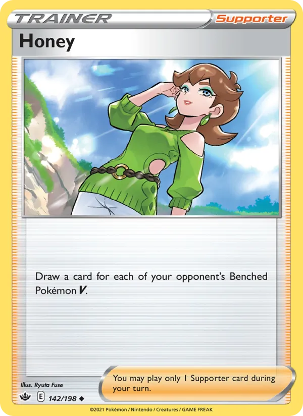 Honey Reverse Holo 142/198 Chilling Reign Pokémon Card