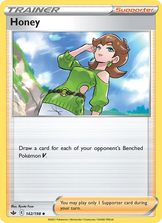 Honey Reverse Holo 142/198 Chilling Reign Pokémon Card