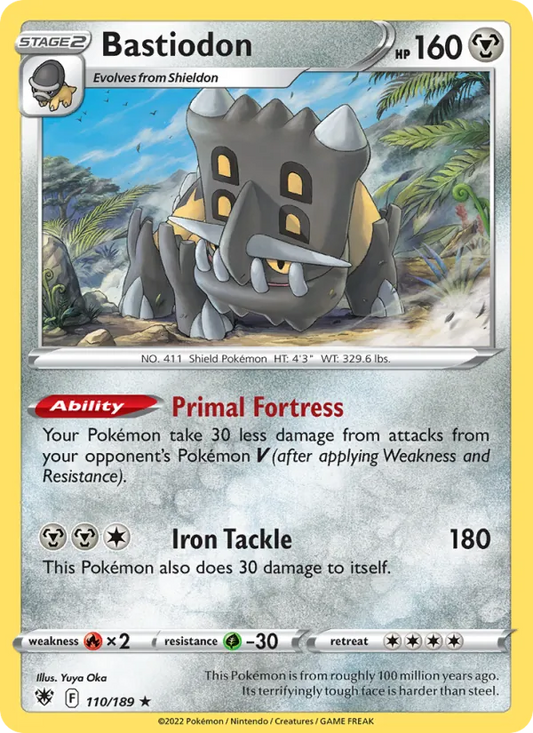 Bastiodon Reverse Holo 110/189 Astral Radiance Pokémon Card