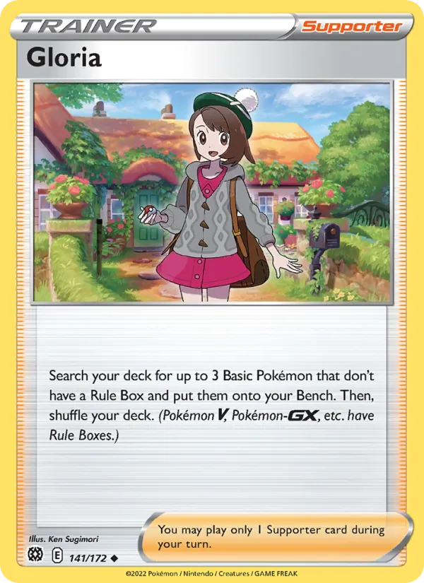 Gloria Reverse Holo 141/172 Brilliant Stars Pokémon Card