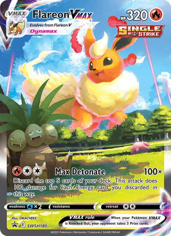 Flareon VMAX Holo WH180/307 SWSH Black Star Promos Pokémon Card