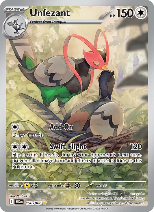 Unfezant Holo 150/86 Black Bolt Pokémon Card