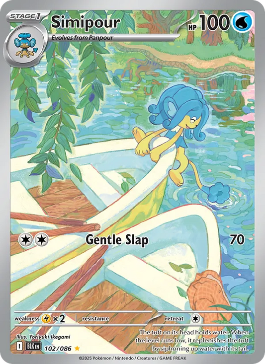 Simipour Holo 102/86 Black Bolt Pokémon Card