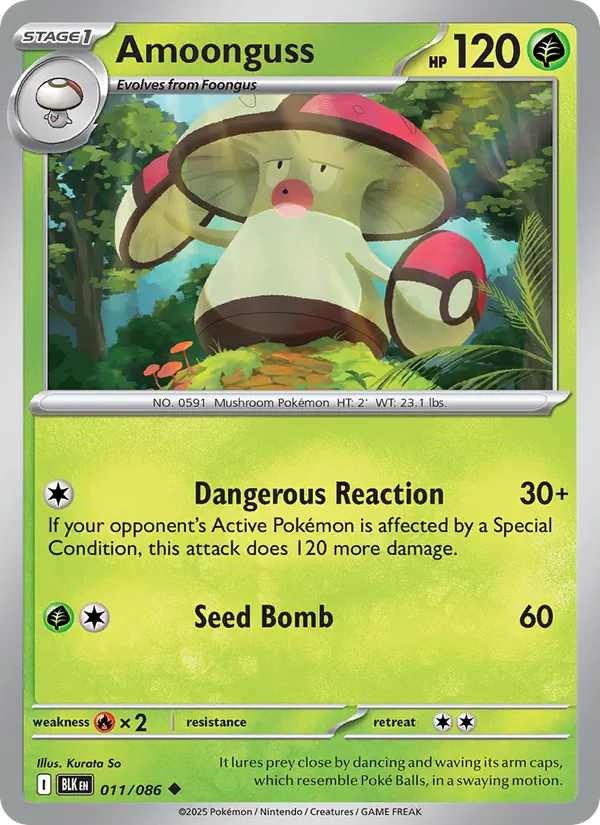 Amoonguss Normal 011/86 Black Bolt Pokémon Card