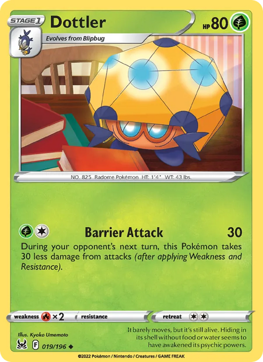 Dottler Reverse Holo 019/196 Lost Origin Pokémon Card