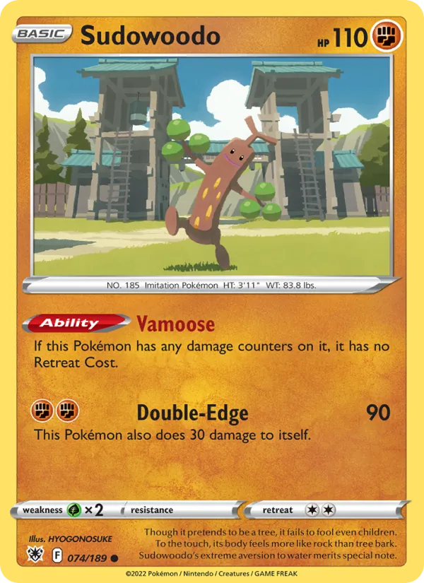 Sudowoodo Reverse Holo 074/189 Astral Radiance Pokémon Card