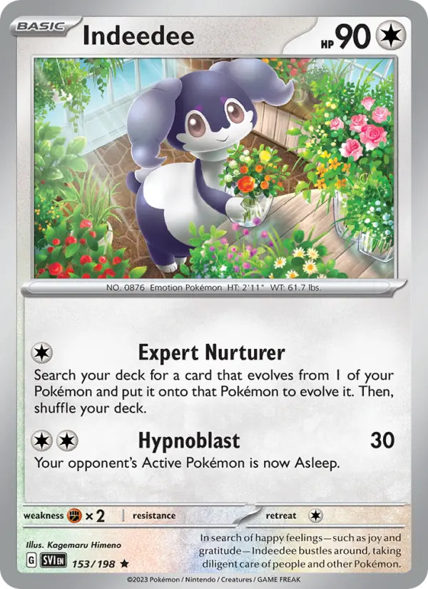 Indeedee Non-Foil 153/198 Scarlet & Violet Pokémon Card