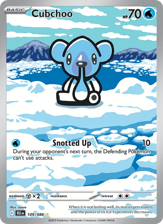 Cubchoo Holo 109/86 Black Bolt Pokémon Card