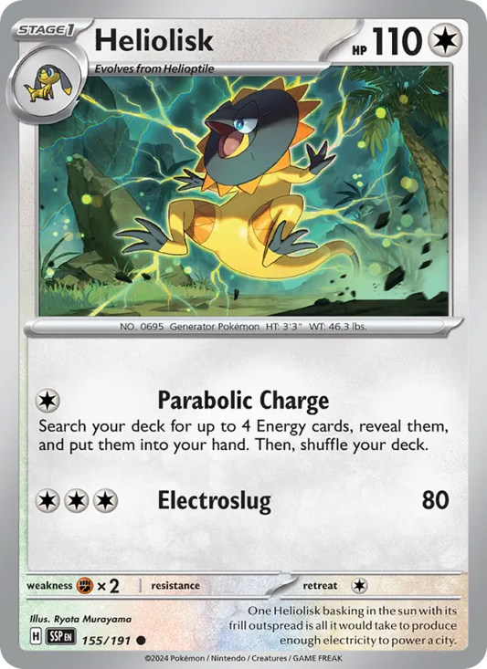 Heliolisk Normal 155/191 Surging Sparks Pokémon Card