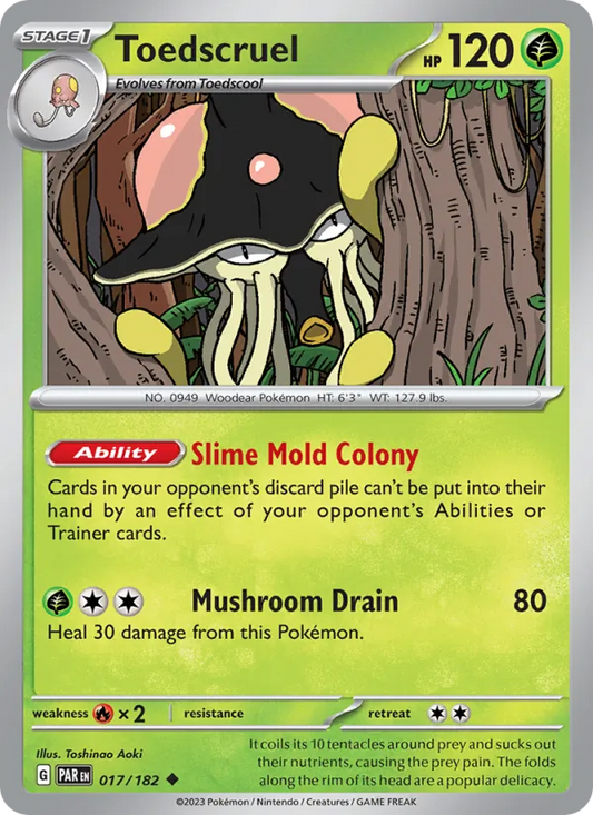 Toedscruel Normal 017/182 Paradox Rift Pokémon Card