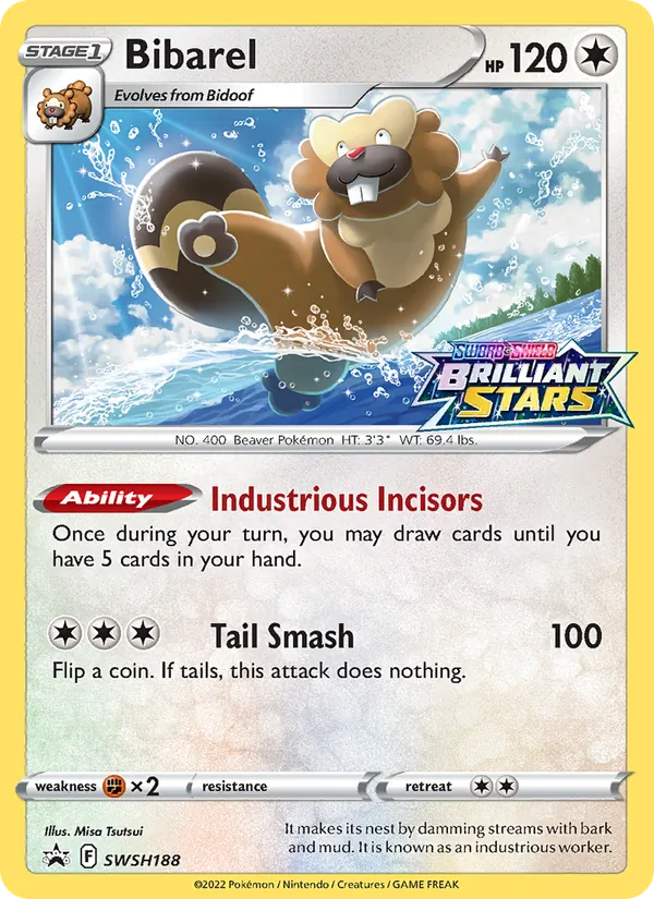 Bibarel Holo WH188/307 SWSH Black Star Promos Pokémon Card