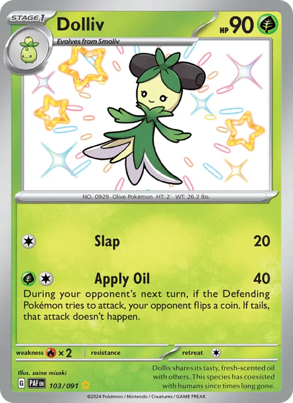 Dolliv Holo 103/91 Paldean Fates Pokémon Card