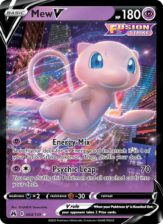 Mew V Holo 060/159 Crown Zenith Pokémon Card