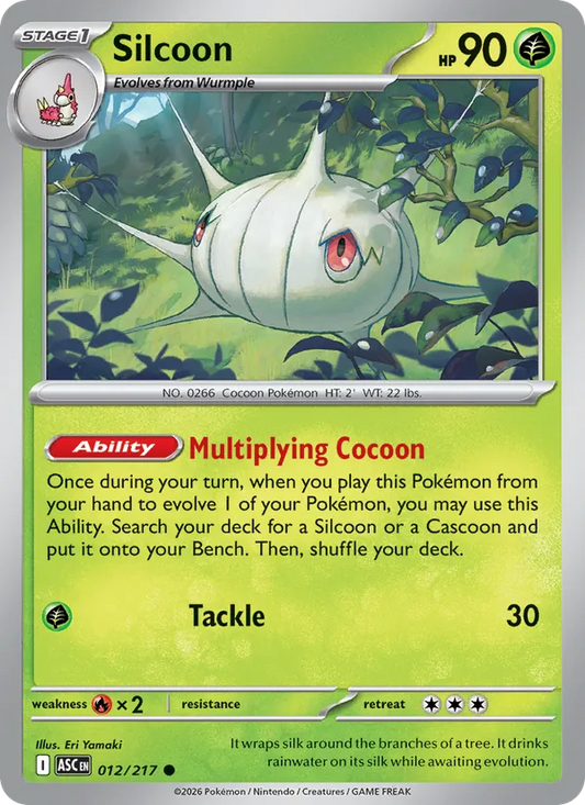 Silcoon Normal 012/217 Ascended Heroes Pokémon Card