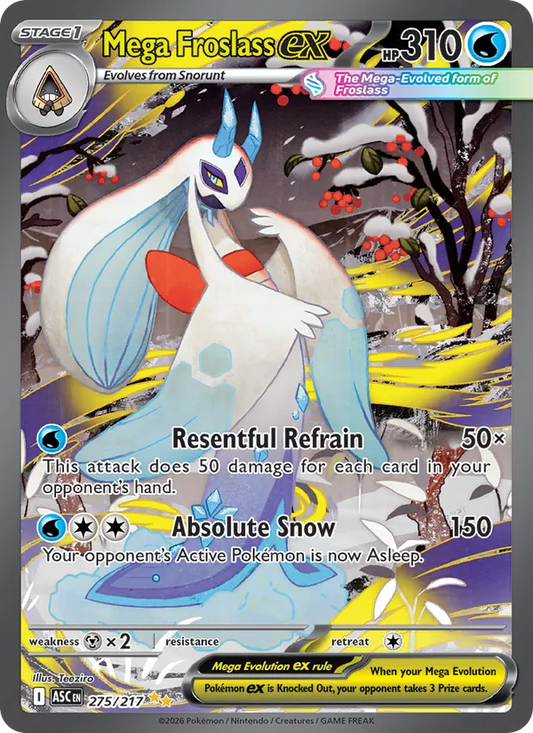 Mega Froslass ex Holo 275/217 Ascended Heroes Pokémon Card
