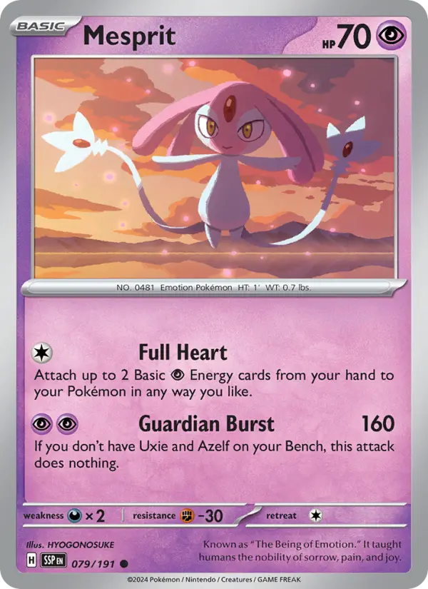 Mesprit Reverse Holo 079/191 Surging Sparks Pokémon Card