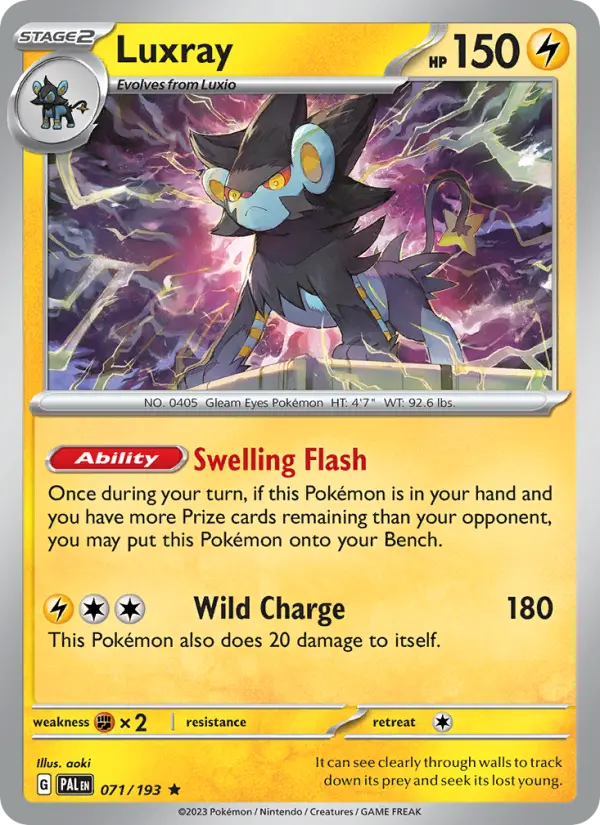 Luxray Holo 071/193 Paldea Evolved Pokémon Card
