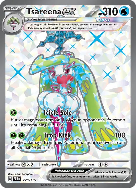 Tsareena ex Holo 220/182 Paradox Rift Pokémon Card