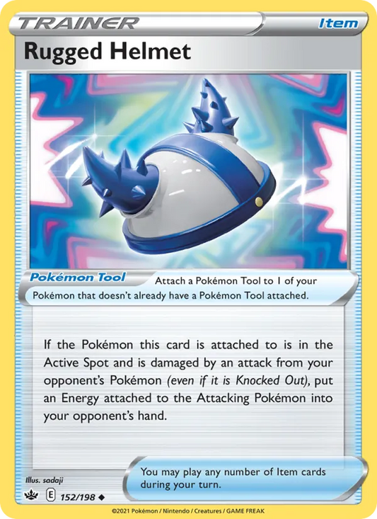 Rugged Helmet Reverse Holo 152/198 Chilling Reign Pokémon Card