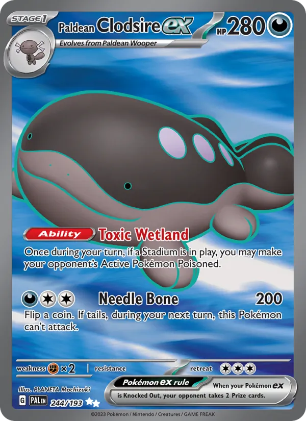 Paldean Clodsire ex Holo 244/193 Paldea Evolved Pokémon Card