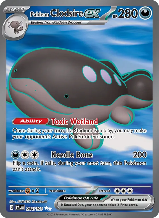 Paldean Clodsire ex Holo 244/193 Paldea Evolved Pokémon Card