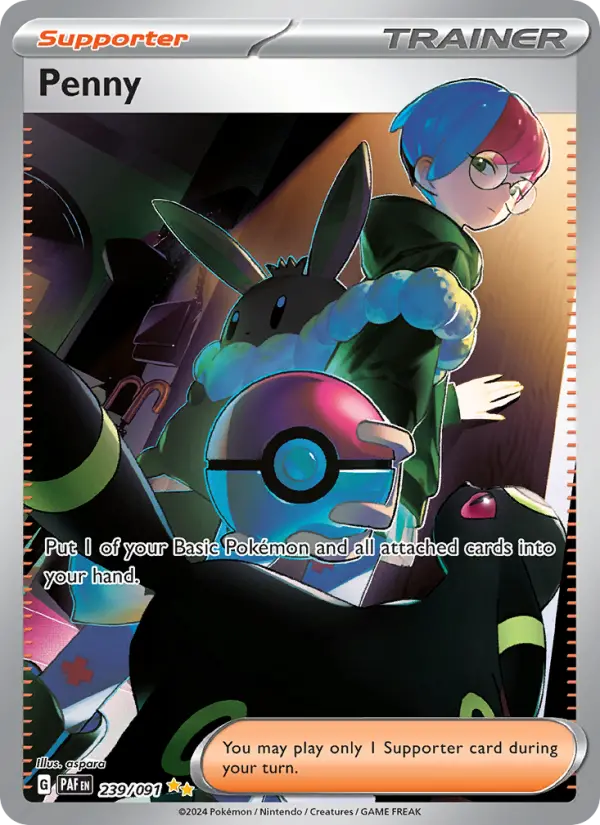 Penny Holo 239/91 Paldean Fates Pokémon Card