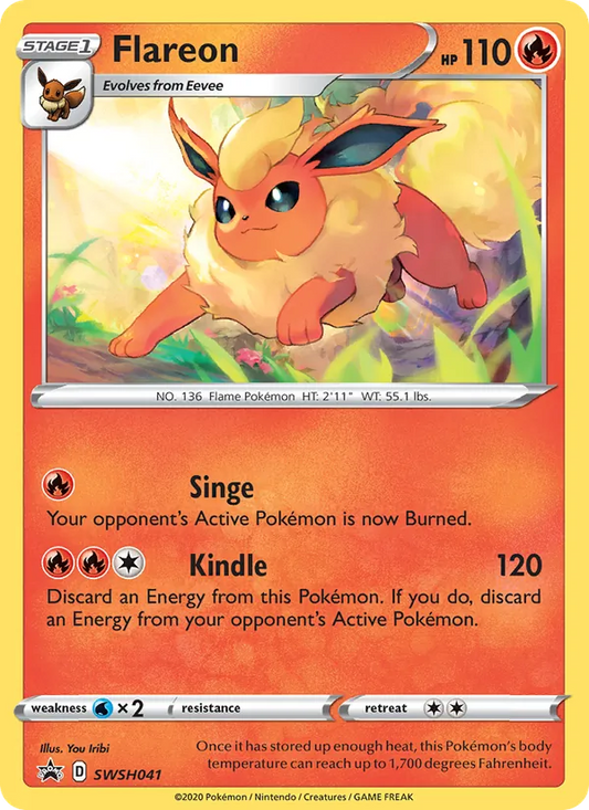 Flareon Holo WH041/307 SWSH Black Star Promos Pokémon Card