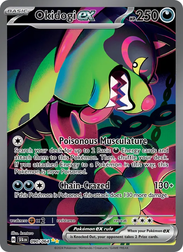 Okidogi ex Holo 090/64 Shrouded Fable Pokémon Card