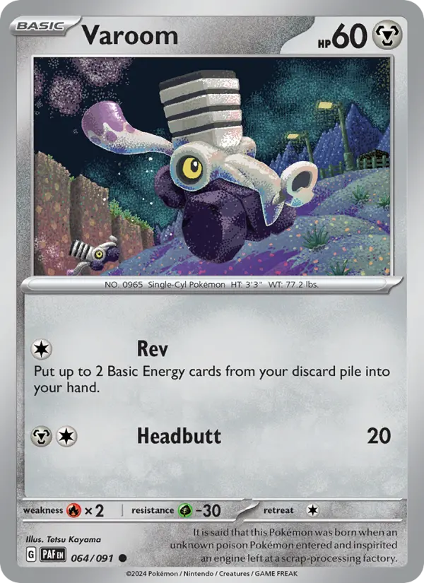 Varoom Reverse Holo 064/91 Paldean Fates Pokémon Card