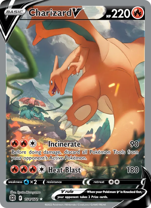 Charizard V Holo 154/172 Brilliant Stars Pokémon Card