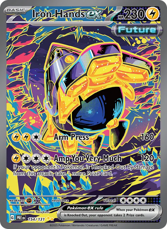 Iron Hands ex Holo 154/131 Prismatic Evolutions Pokémon Card