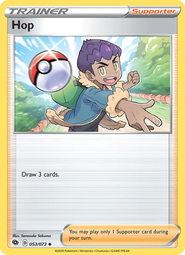 Hop Reverse Holo 053/73 Champion's Path Pokémon Card