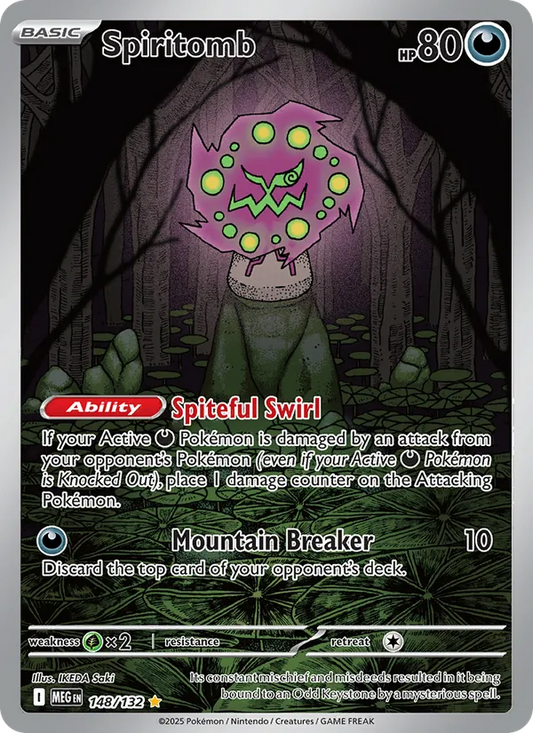 Spiritomb Holo 148/132 Mega Evolution Pokémon Card