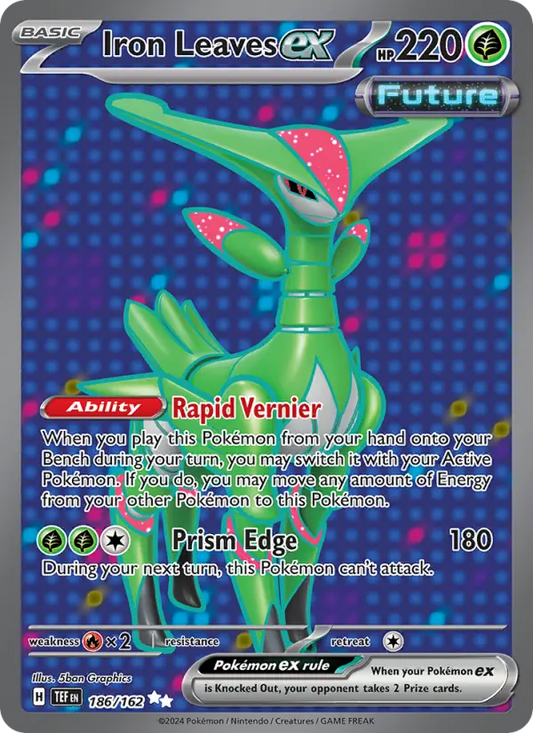Iron Leaves ex Holo 186/162 Temporal Forces Pokémon Card