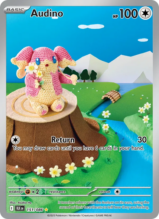 Audino Holo 151/86 Black Bolt Pokémon Card