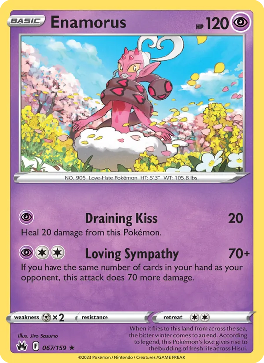 Enamorus Reverse Holo 067/159 Crown Zenith Pokémon Card
