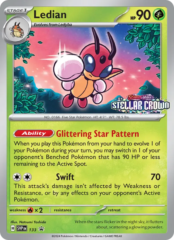 Ledian Non-Foil 133/225 SVP Black Star Promos Pokémon Card