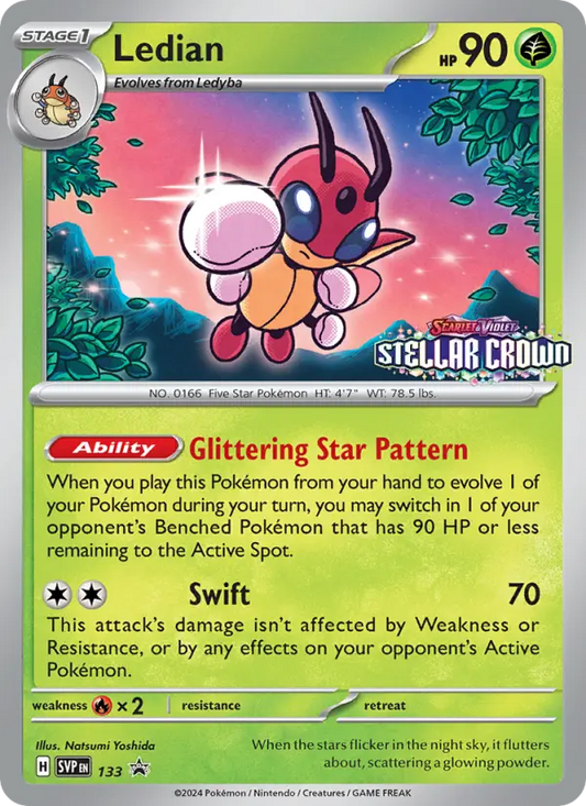 Ledian Non-Foil 133/225 SVP Black Star Promos Pokémon Card