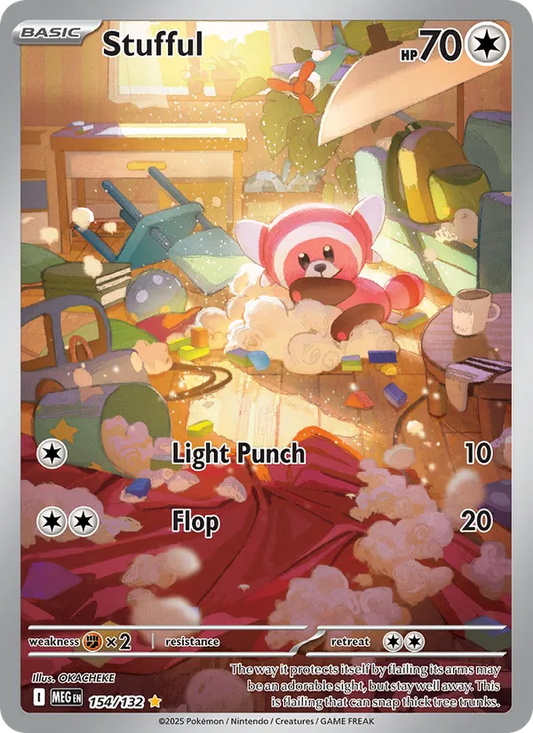 Stufful Holo 154/132 Mega Evolution Pokémon Card