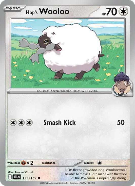 Hop's Wooloo Normal 135/159 Journey Together Pokémon Card